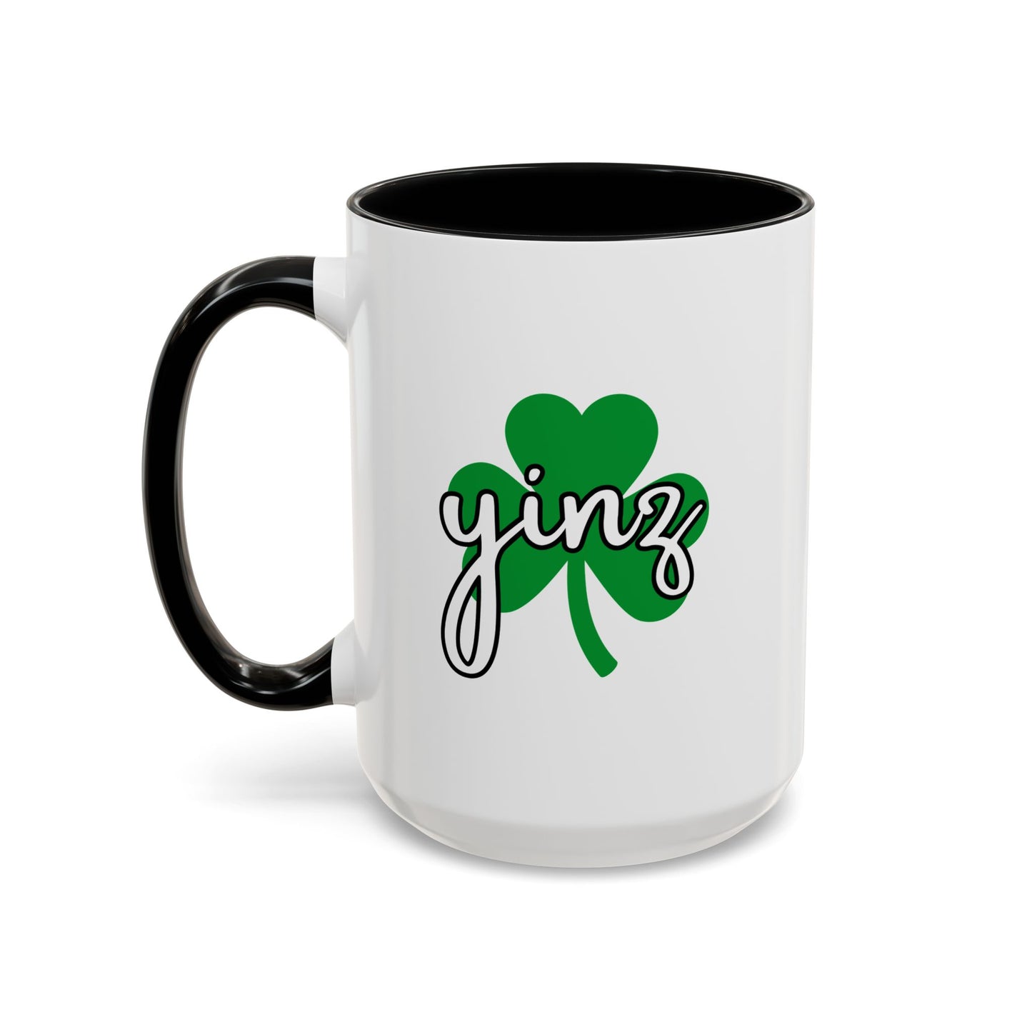 Yinz Shamrock Accent Coffee Mug - Perfect for St. Patrick's Day