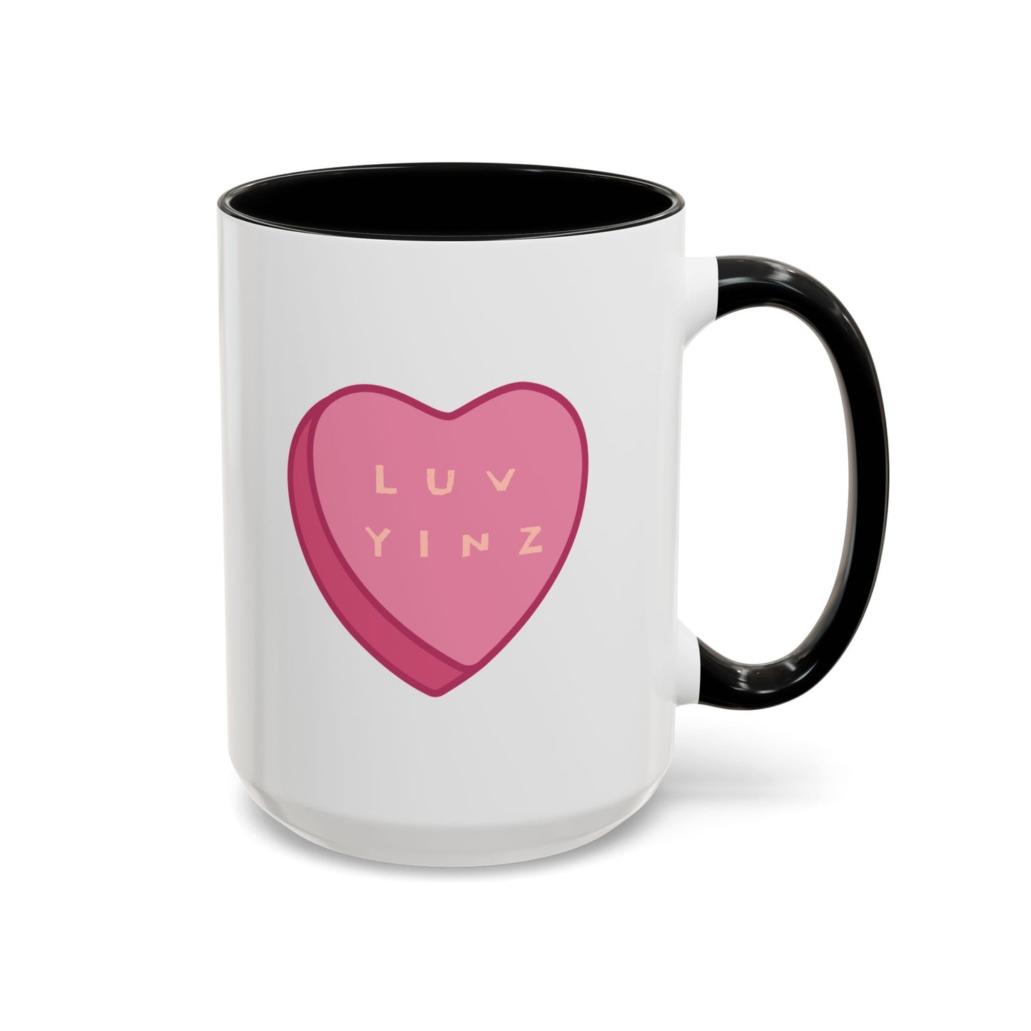 Love Yinz Heart Accent Coffee Mug - Perfect Gift for Valentine’s Day