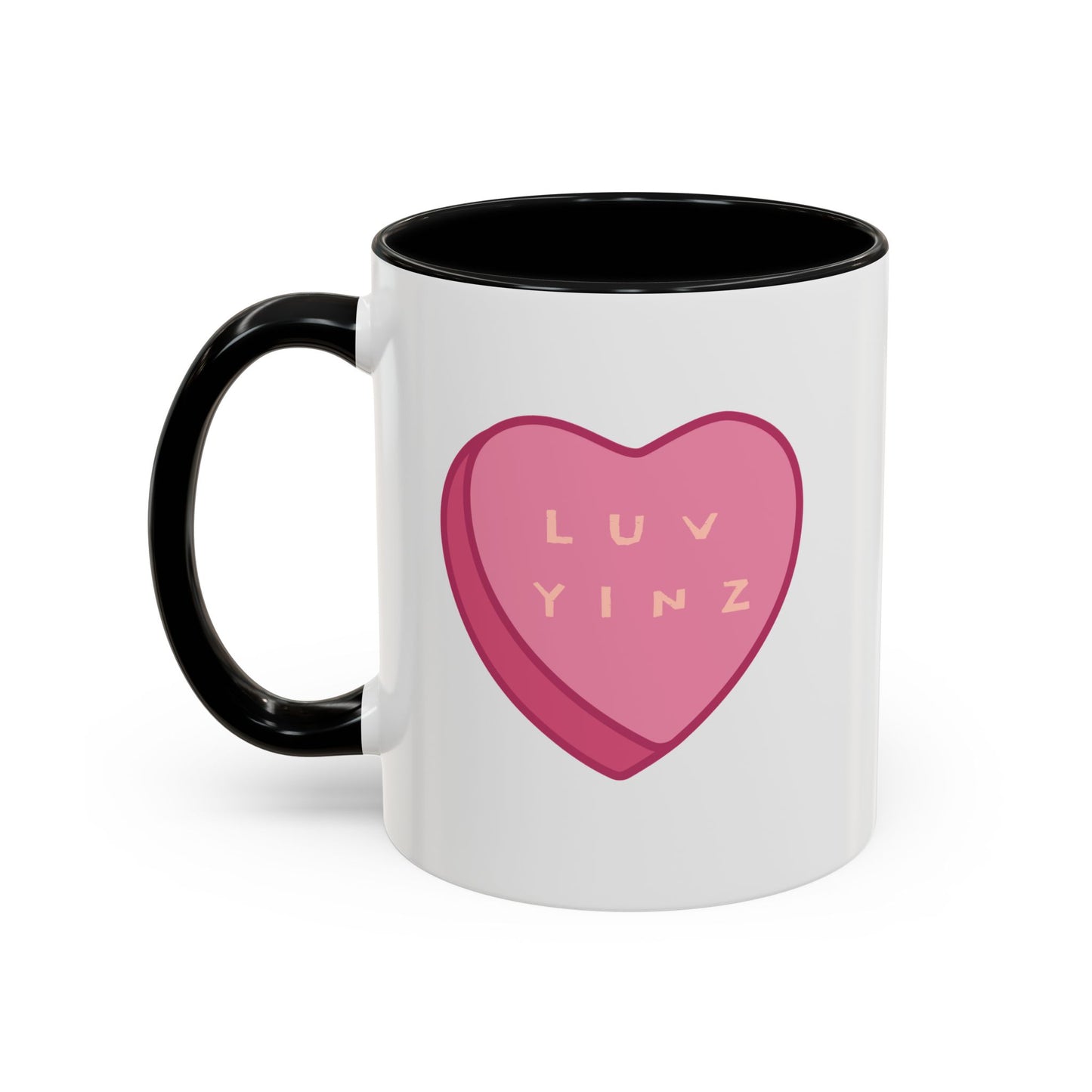 Love Yinz Heart Accent Coffee Mug - Perfect Gift for Valentine’s Day