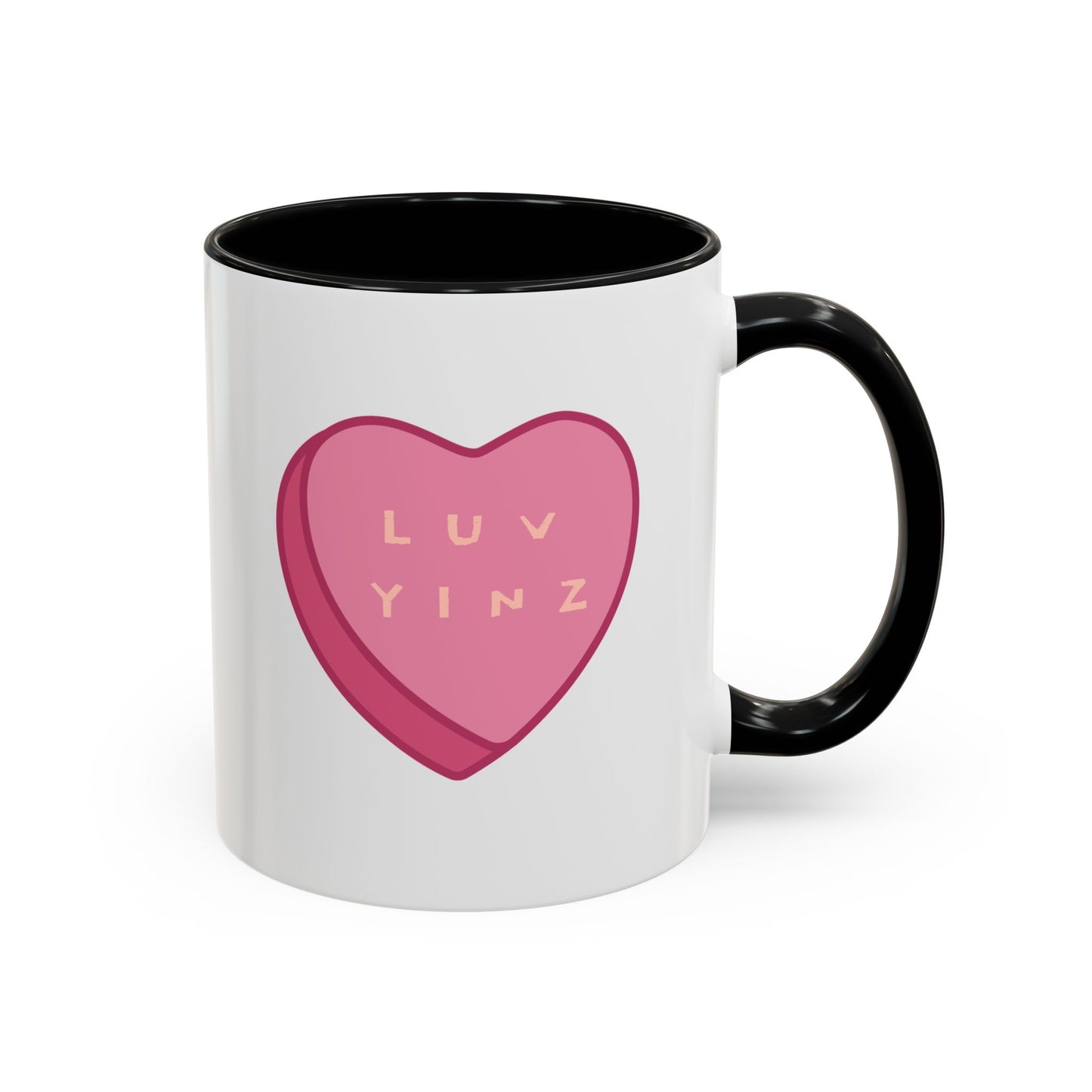 Love Yinz Heart Accent Coffee Mug - Perfect Gift for Valentine’s Day