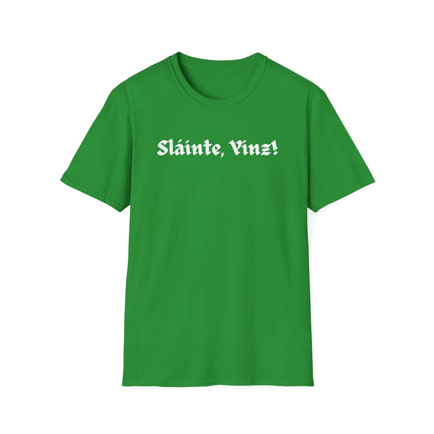 Kelly green St. Patrick's Day tee saying Slainte Yinz