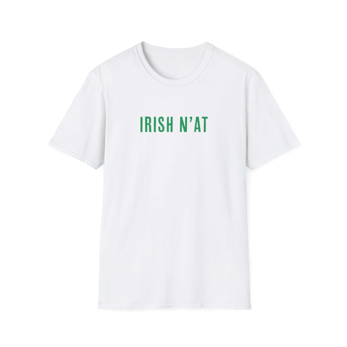 White tee shirt with Irish N'at across the chest