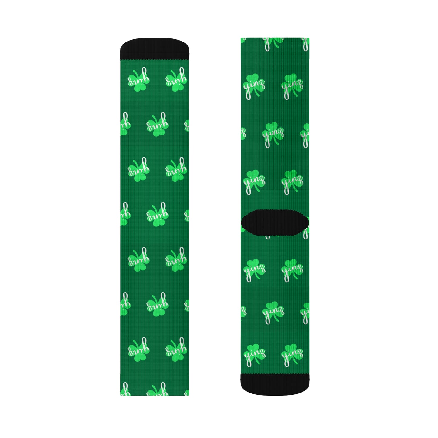Yinz Lucky Shamrock Socks - Vibrant Green St. Patrick's Day Gift