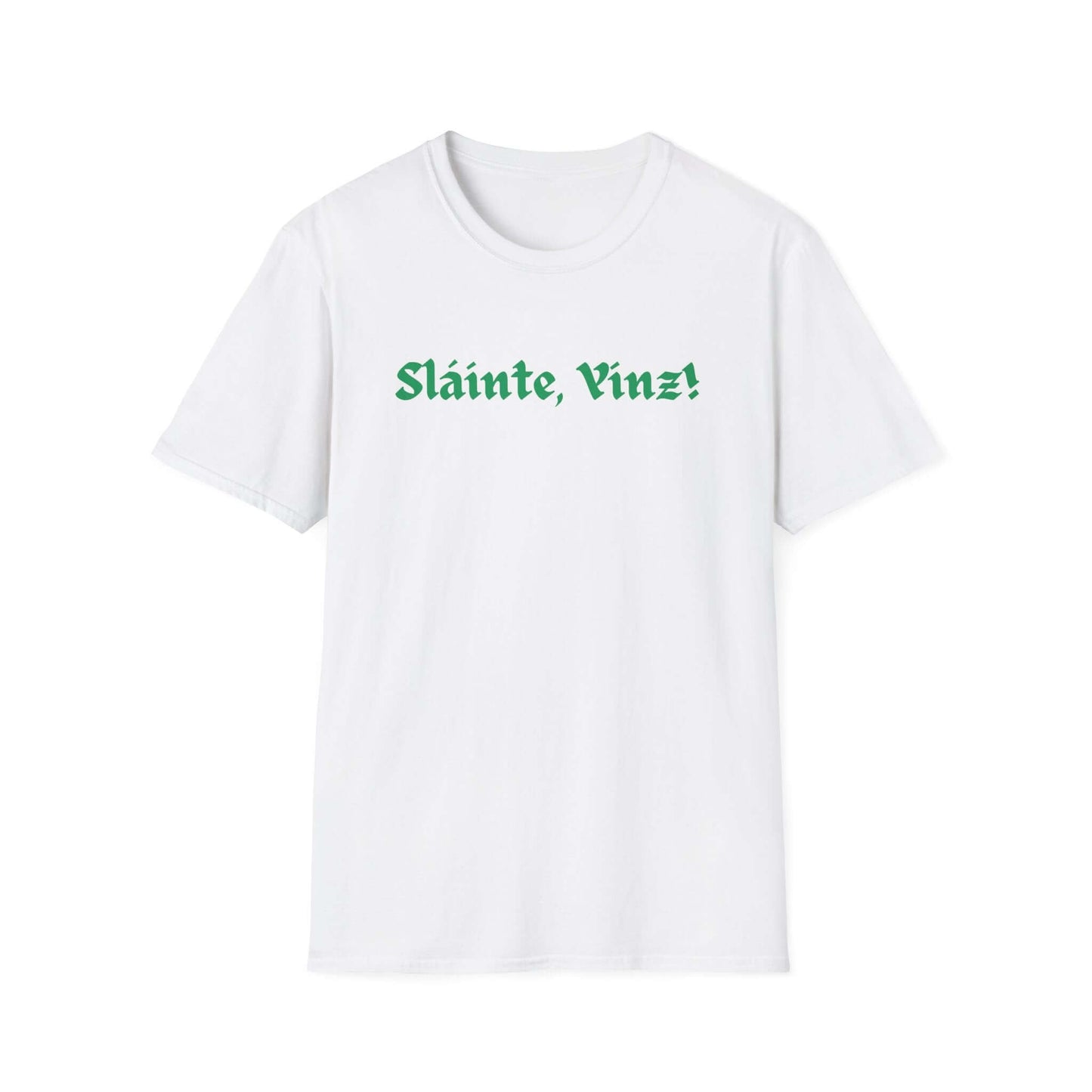 White St. Patrick's Day tee saying Slainte Yinz