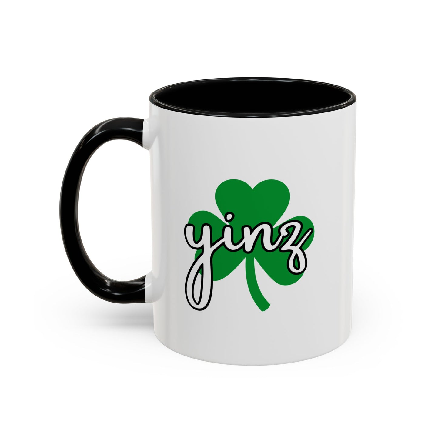 Yinz Shamrock Accent Coffee Mug - Perfect for St. Patrick's Day