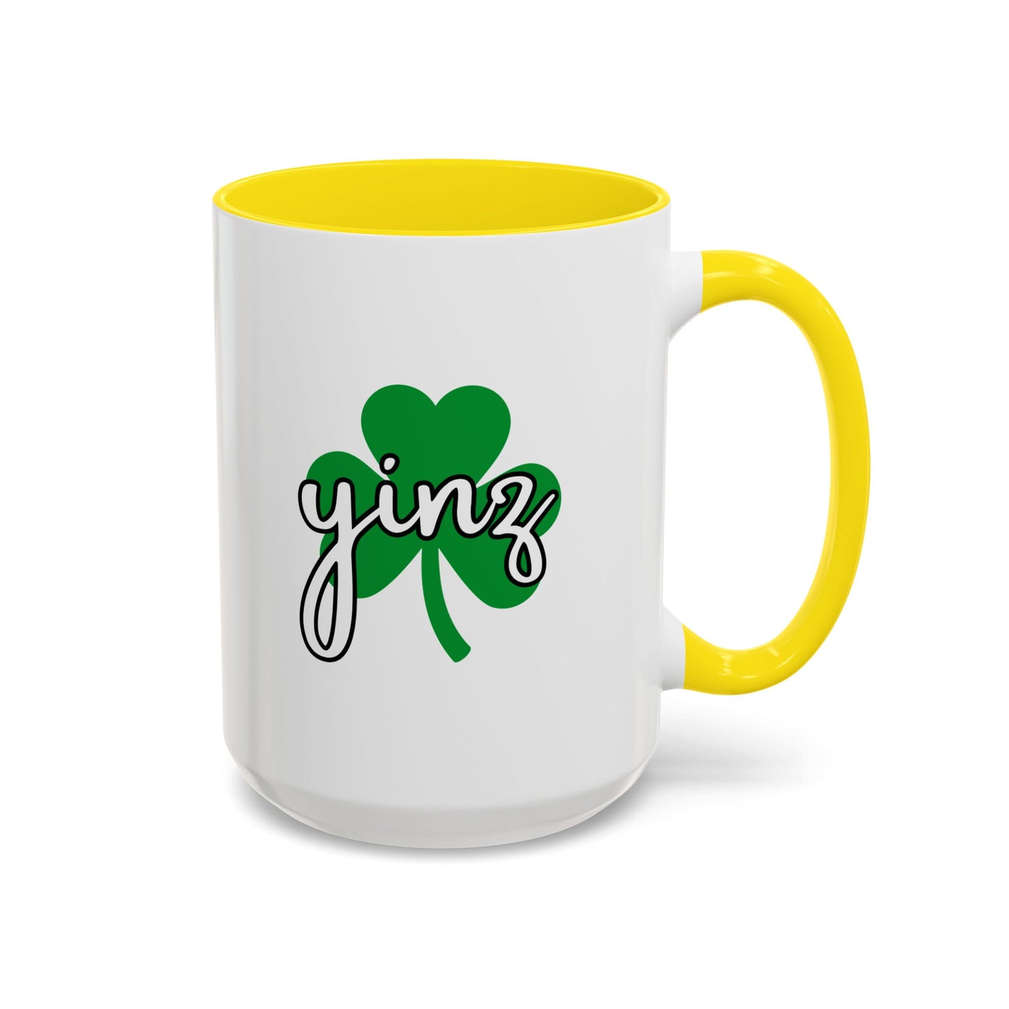 Yinz Shamrock Accent Coffee Mug - Perfect for St. Patrick's Day