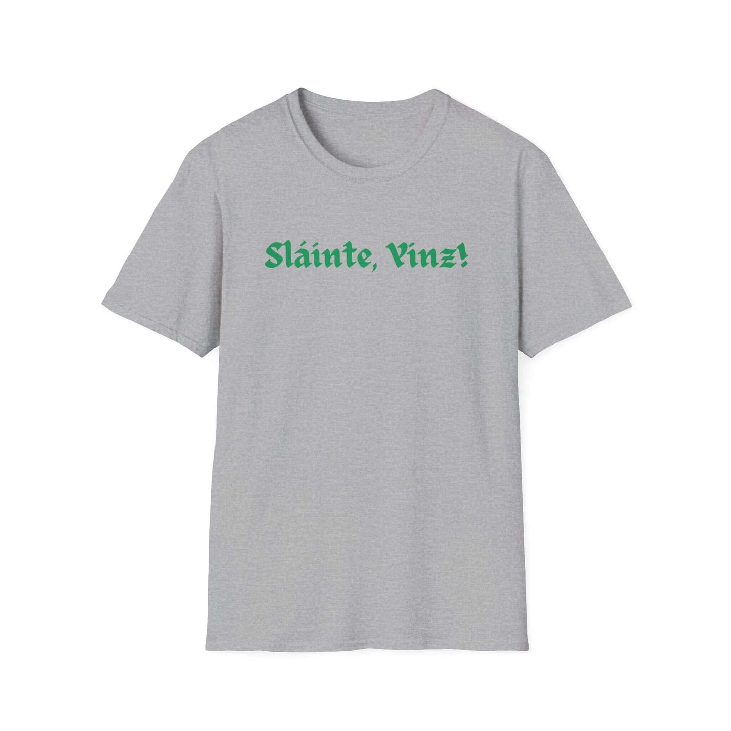 Gray St. Patrick's Day tee saying Slainte Yinz