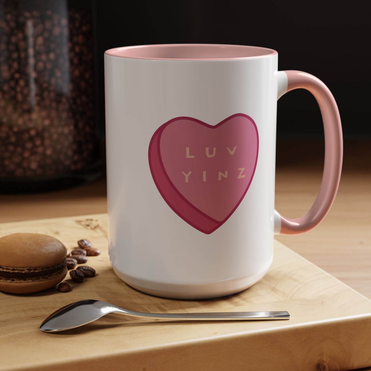 Love Yinz Heart Accent Coffee Mug - Perfect Gift for Valentine’s Day
