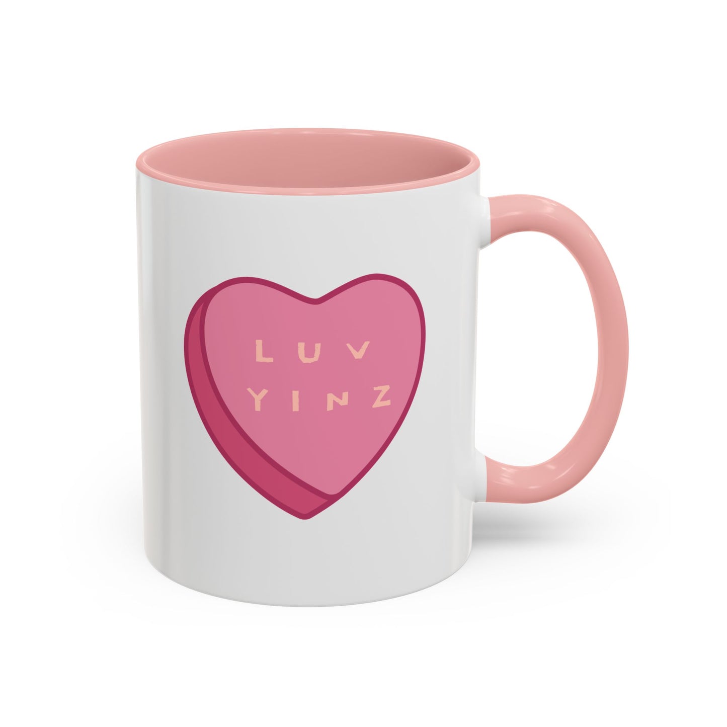 Love Yinz Heart Accent Coffee Mug - Perfect Gift for Valentine’s Day