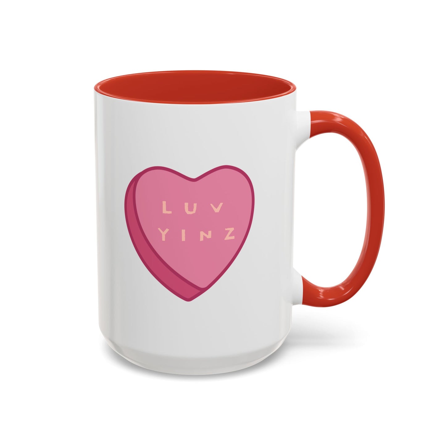 Love Yinz Heart Accent Coffee Mug - Perfect Gift for Valentine’s Day