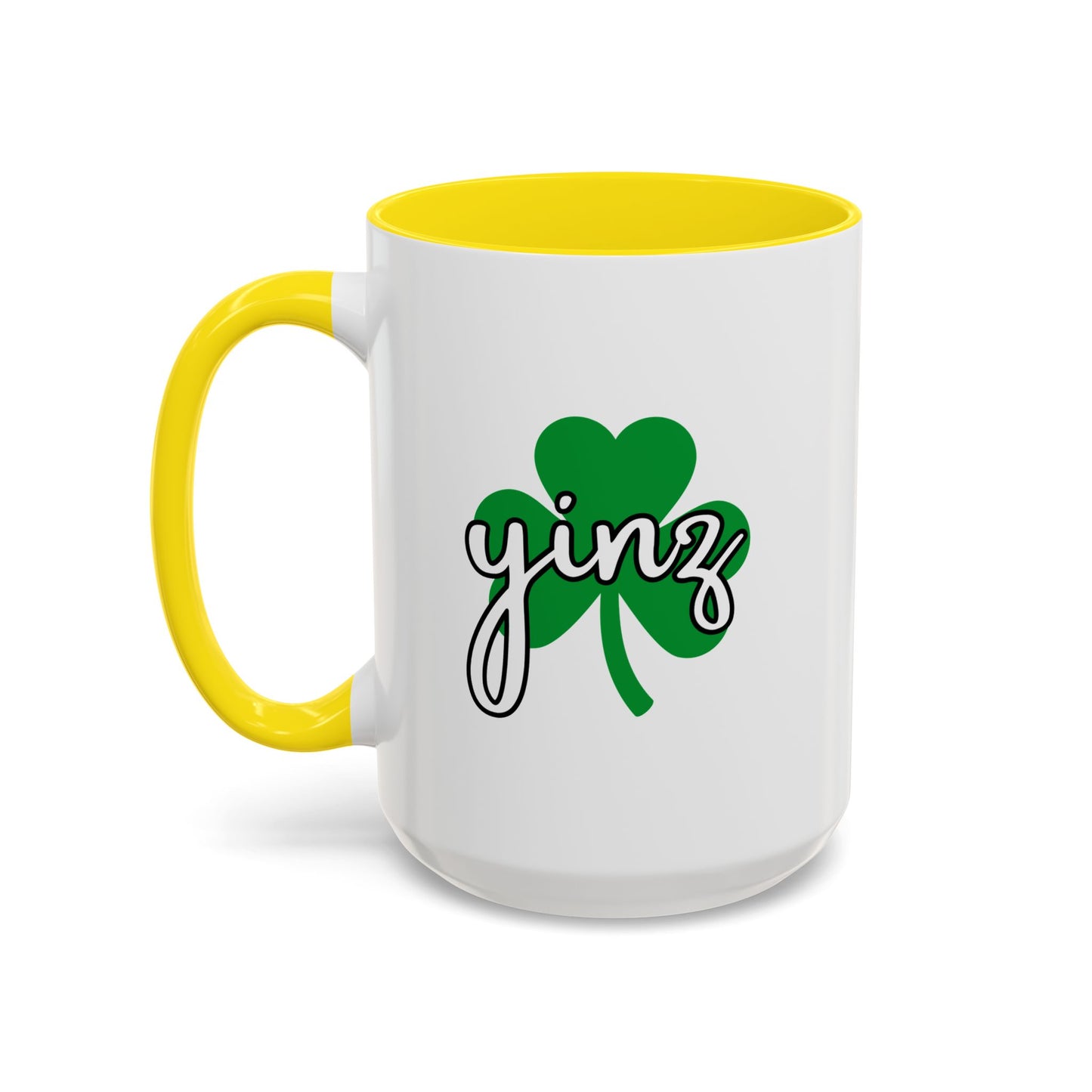 Yinz Shamrock Accent Coffee Mug - Perfect for St. Patrick's Day