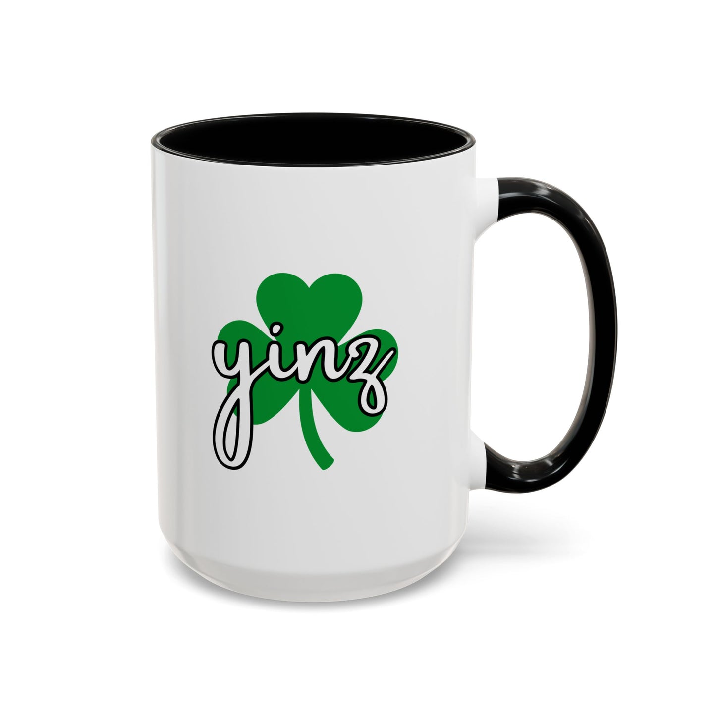 Yinz Shamrock Accent Coffee Mug - Perfect for St. Patrick's Day