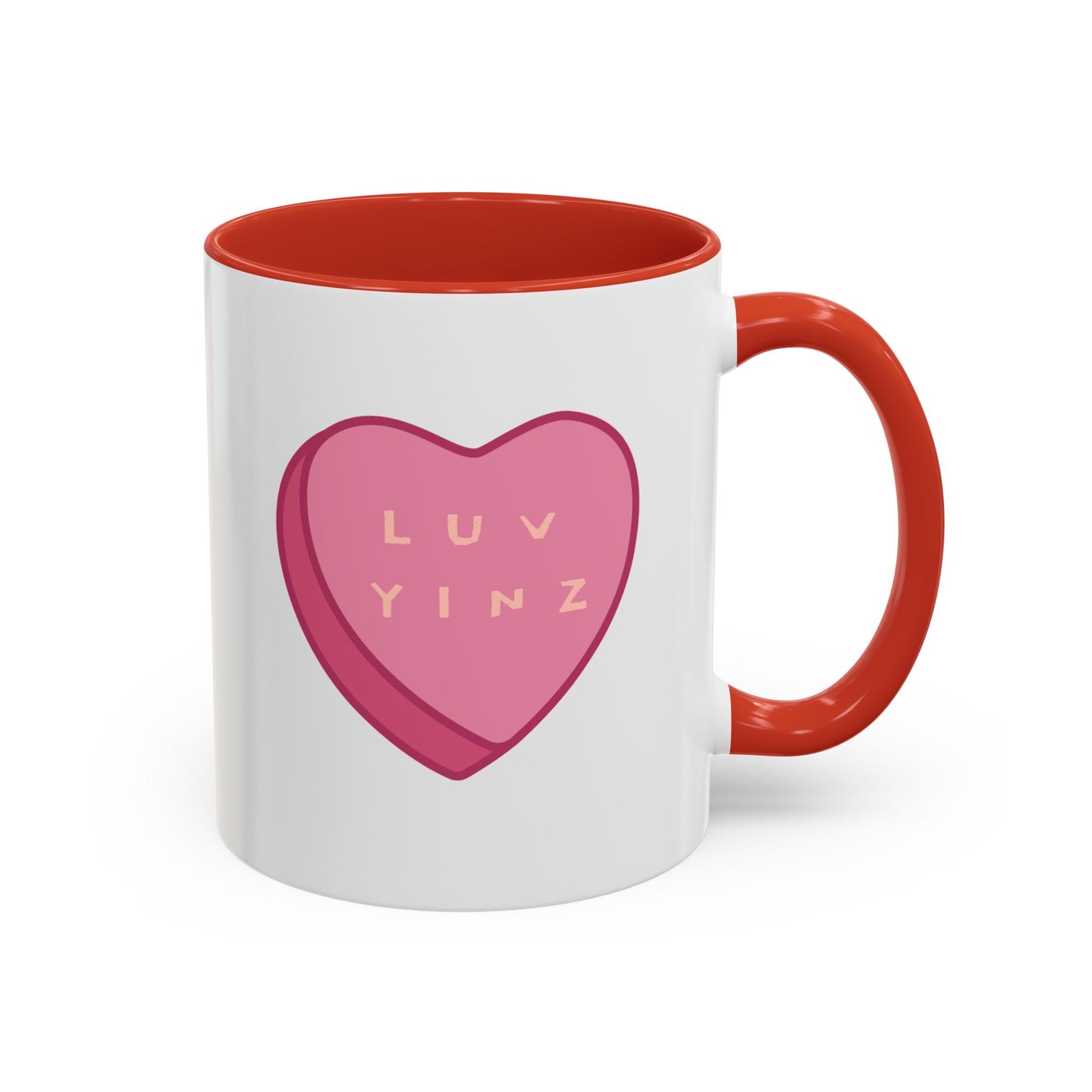 Love Yinz Heart Accent Coffee Mug - Perfect Gift for Valentine’s Day
