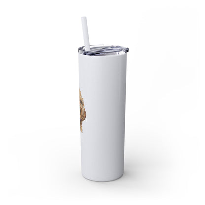 Customizable Goldendoodle Jiggs Skinny Tumbler with Straw