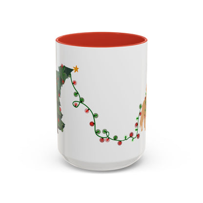 Naughty Golden Retriever Christmas Mug