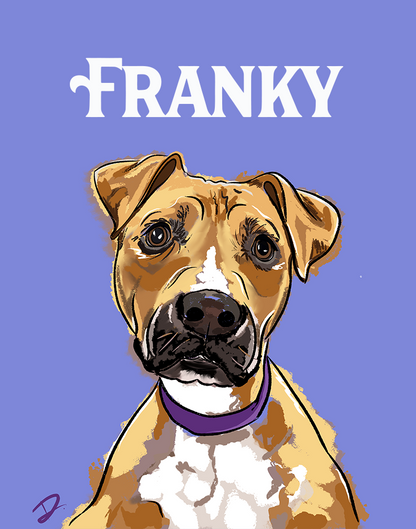 Shepherd Franky Portrait REPRINT