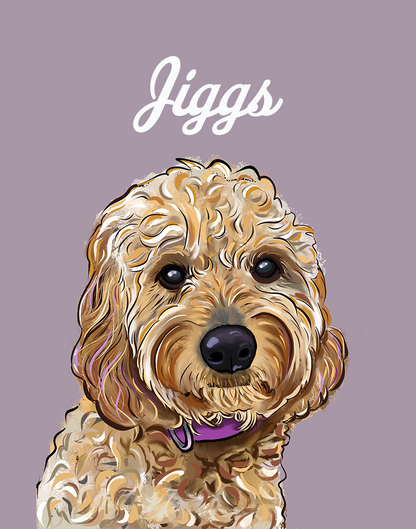 Mini Goldendoodle Jiggs Portrait Reprint