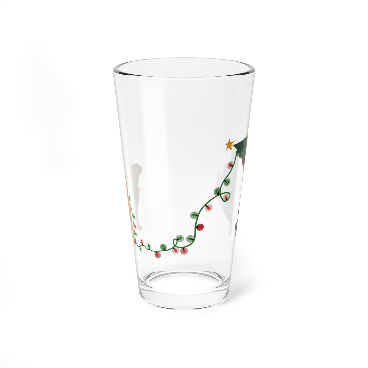 Naughty Yellow Lab Christmas Pint Glass