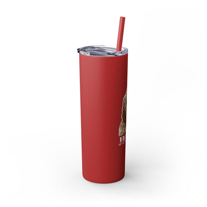 Customizable Goldendoodle Jiggs Skinny Tumbler with Straw