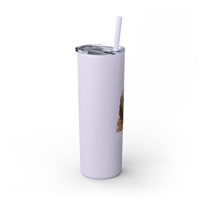 Customizable Goldendoodle Jiggs Skinny Tumbler with Straw