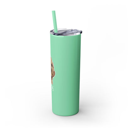 Customizable Goldendoodle Jiggs Skinny Tumbler with Straw