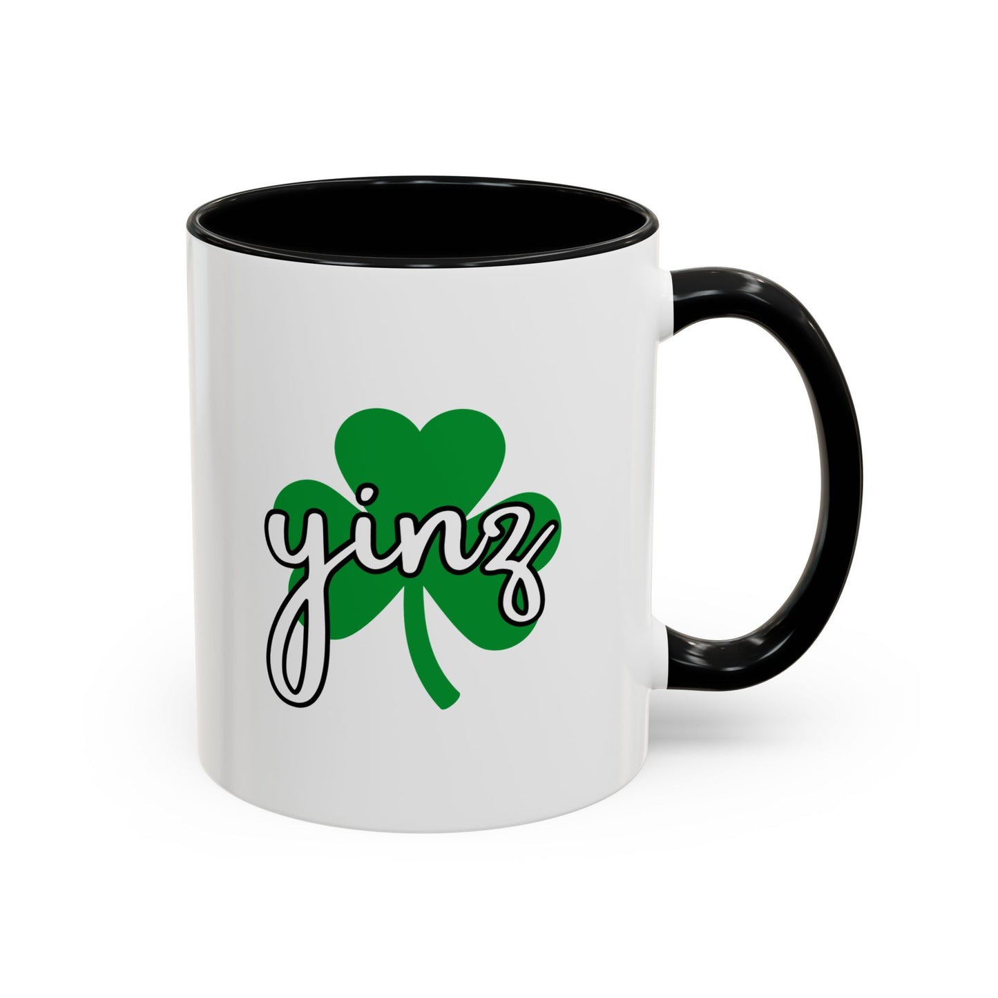 Yinz Shamrock Accent Coffee Mug - Perfect for St. Patrick's Day