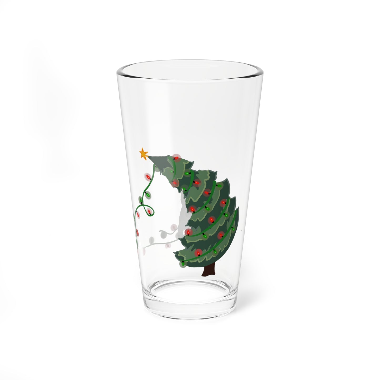 Naughty White Westie Christmas Pint Glass