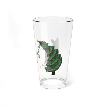 Naughty German Shepherd Christmas Pint Glass