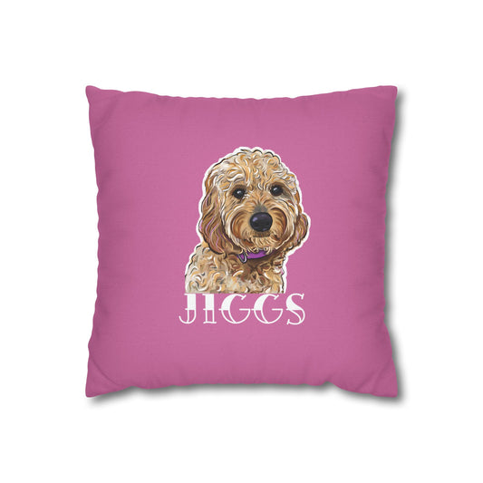 Customizable Goldendoodle Jiggs Square Pillowcase