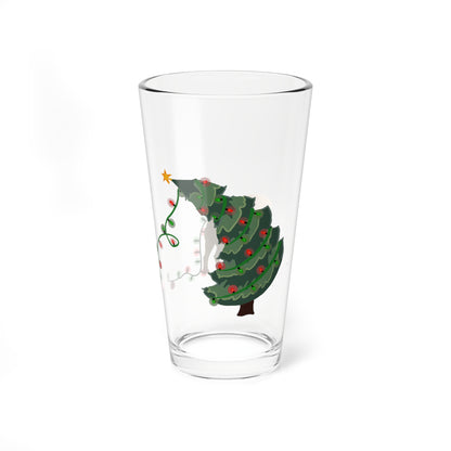 Naughty Yellow Lab Christmas Pint Glass