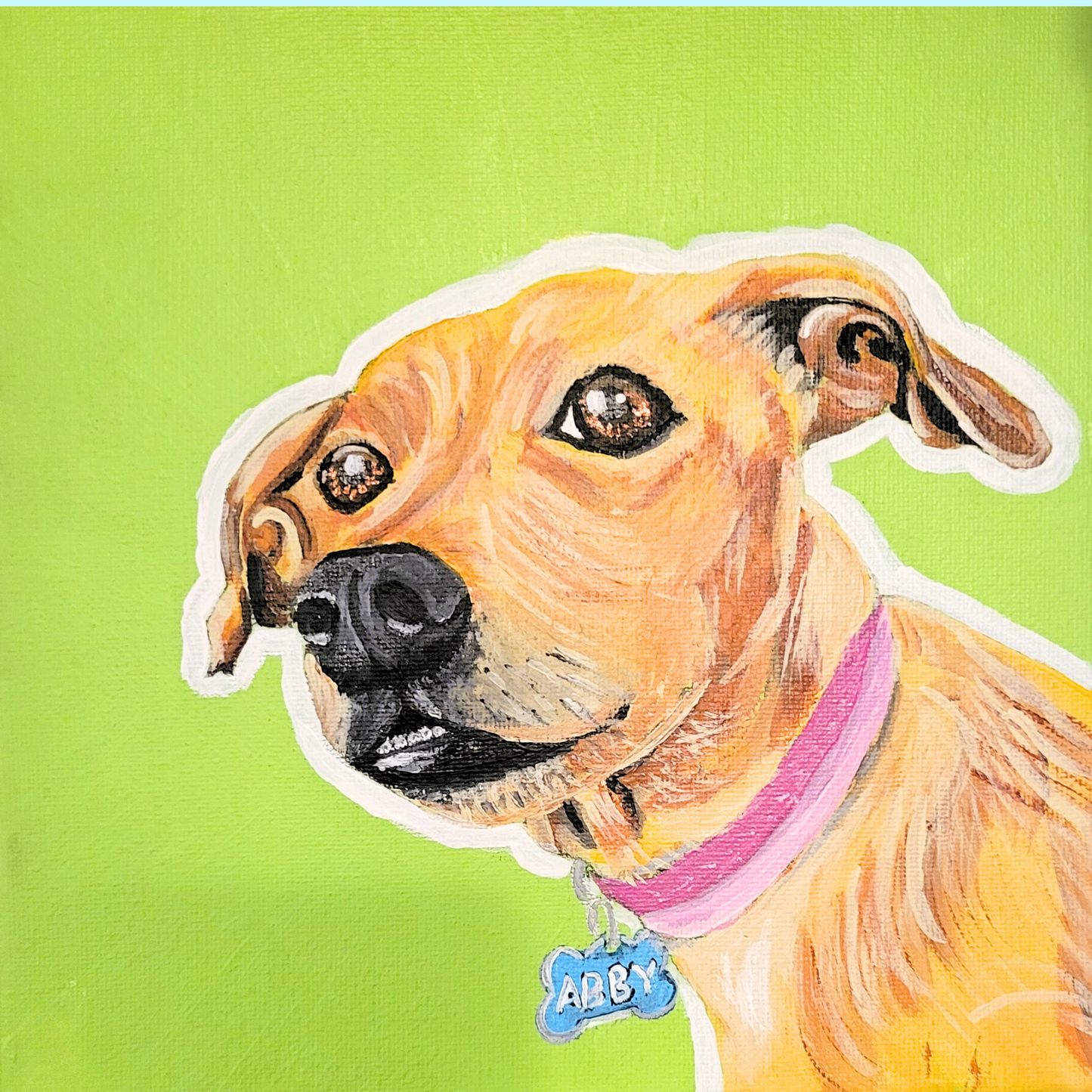 Custom Hand-Painted Pet Portraits - Acrylic on Canvas