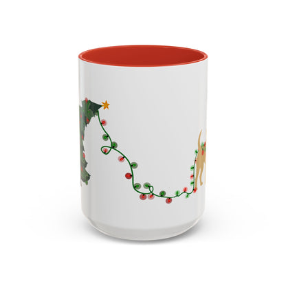 Naughty Yellow Lab Christmas Mug