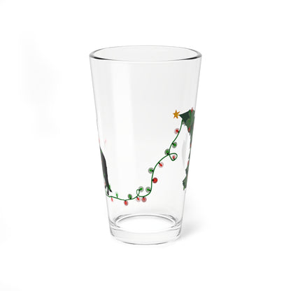 Naughty German Shepherd Christmas Pint Glass