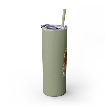 Customizable Goldendoodle Jiggs Skinny Tumbler with Straw