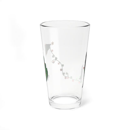 Naughty German Shepherd Christmas Pint Glass