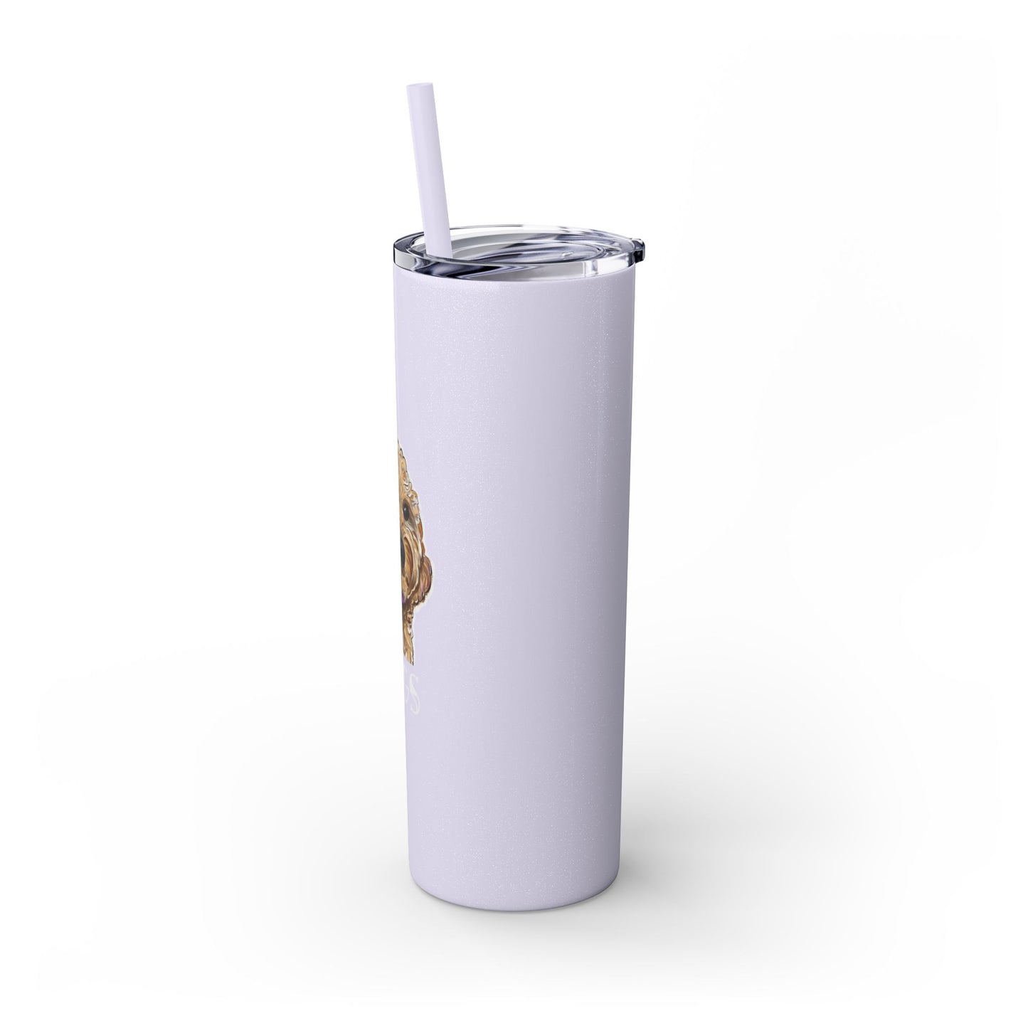 Customizable Goldendoodle Jiggs Skinny Tumbler with Straw