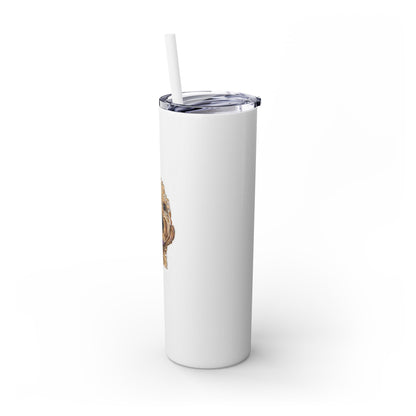 Customizable Goldendoodle Jiggs Skinny Tumbler with Straw