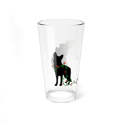 Naughty German Shepherd Christmas Pint Glass