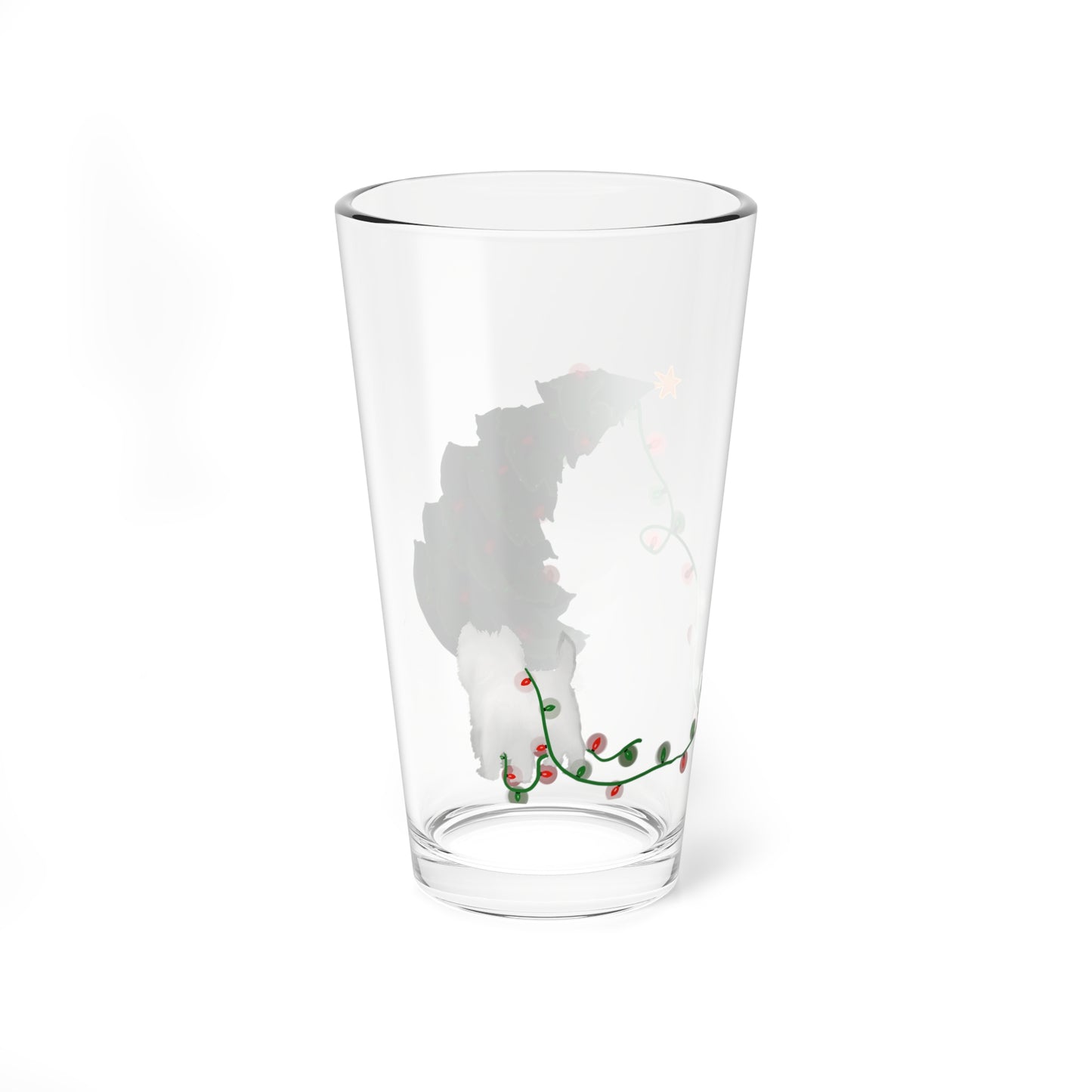 Naughty White Westie Christmas Pint Glass