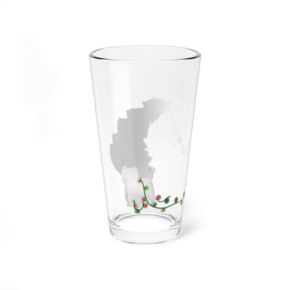 Naughty White Westie Christmas Pint Glass