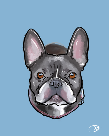 CUSTOM Hand-Illustrated Pet Portrait