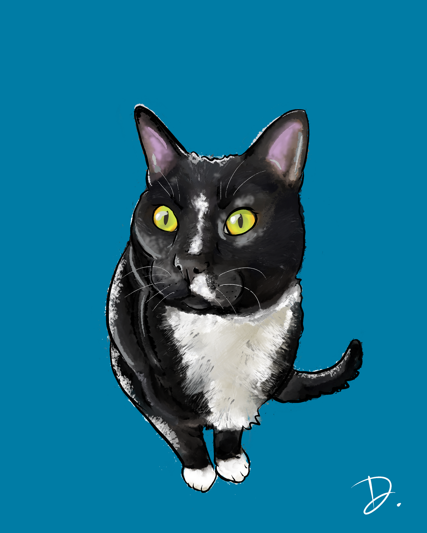 CUSTOM Hand-Illustrated Pet Portrait